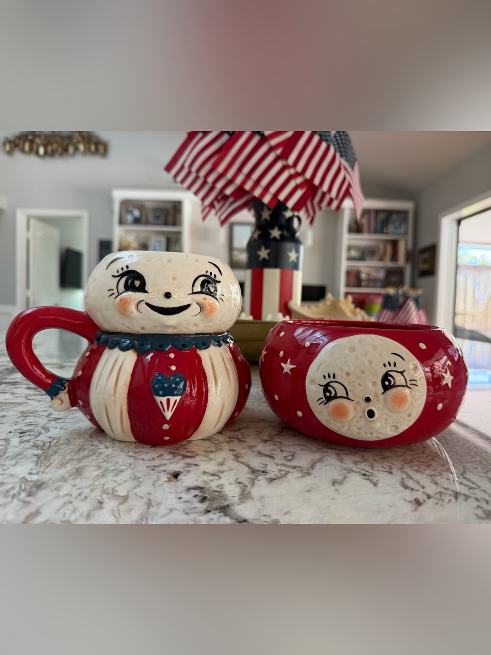 Johanna Parker 4th of July Luna Mug and Bowl Set